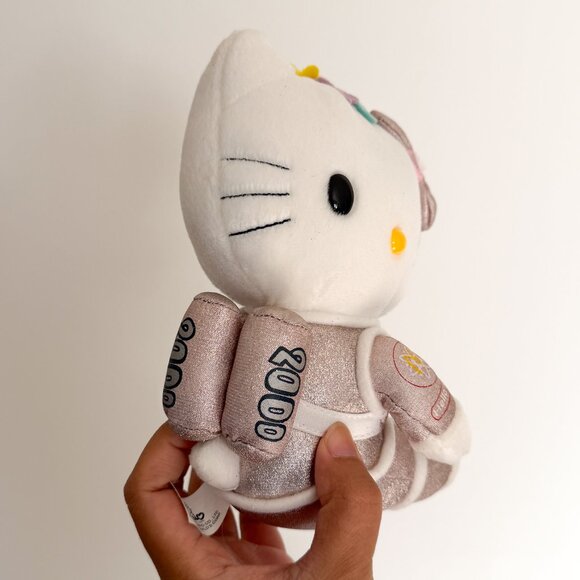 Hello Kitty Sanrio Vintage 2000 Pink Astronaut 7.5" Plush Toy - Picture 3 of 5